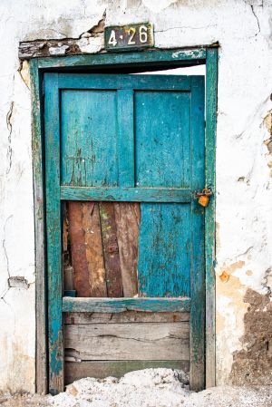 Weathered door, Mongui, Colombia