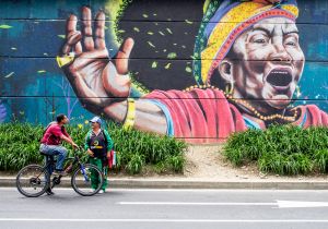 Street mural scene Medellin